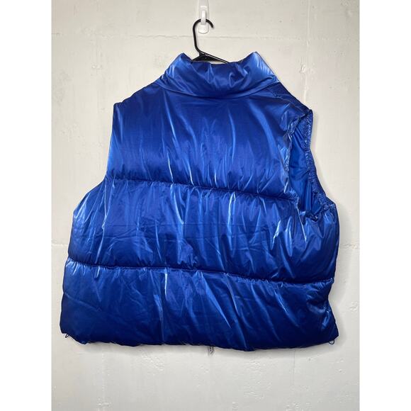 NEW Old Navy 4X Blue Puffer Vest Metallic - Picture 6 of 6